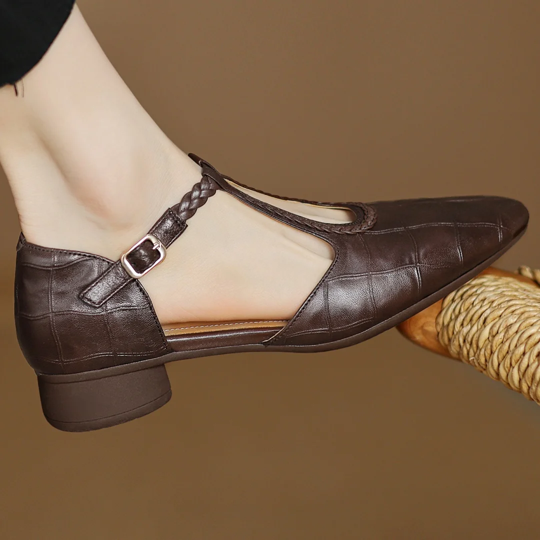 Leather Elegant Mary Janes