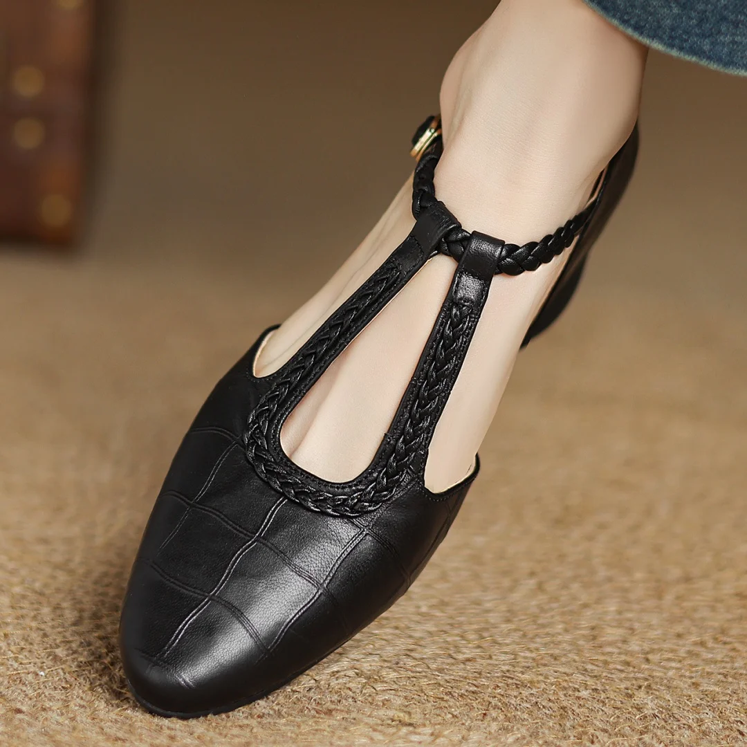 Leather Elegant Mary Janes