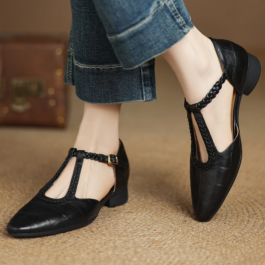 Leather Elegant Mary Janes