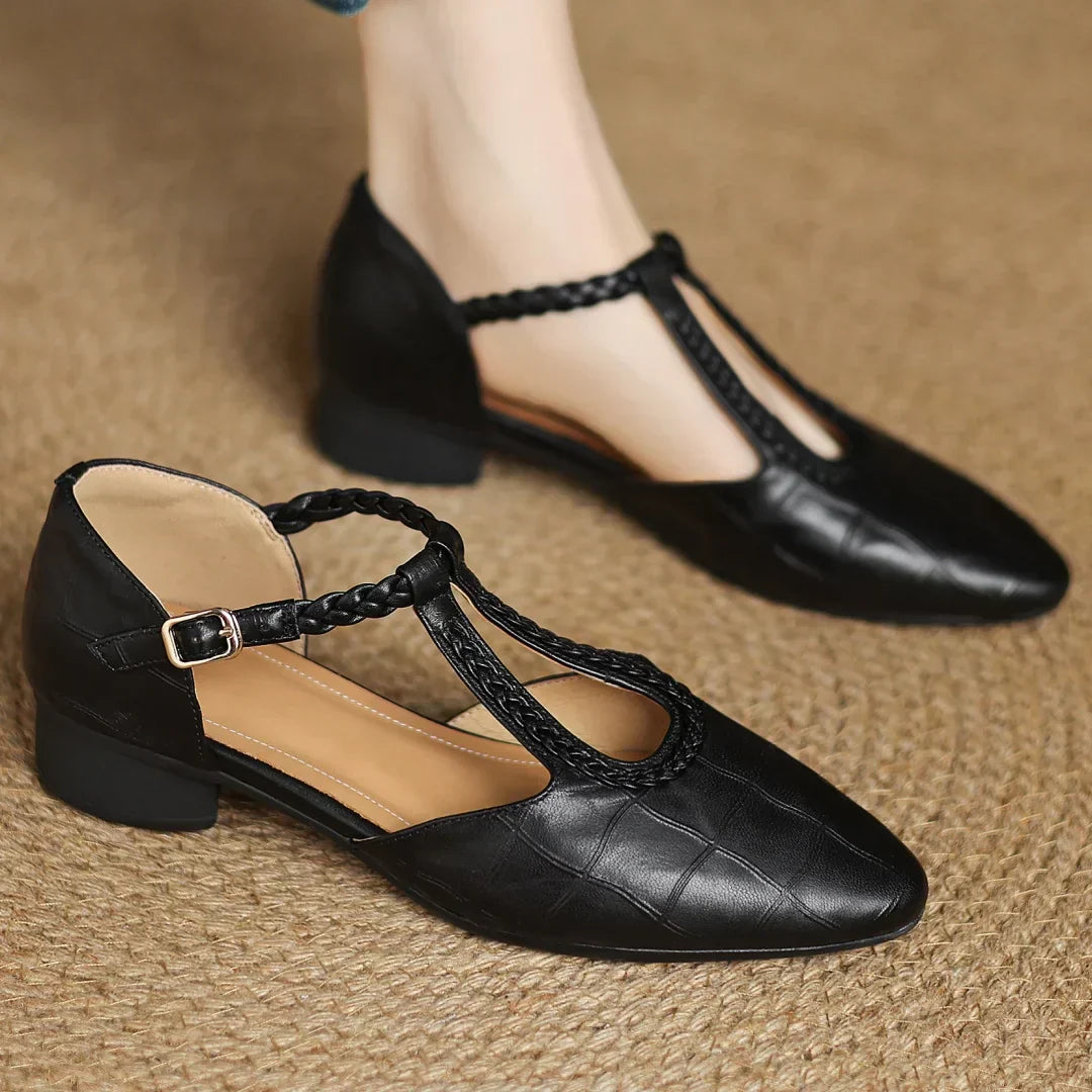 Leather Elegant Mary Janes