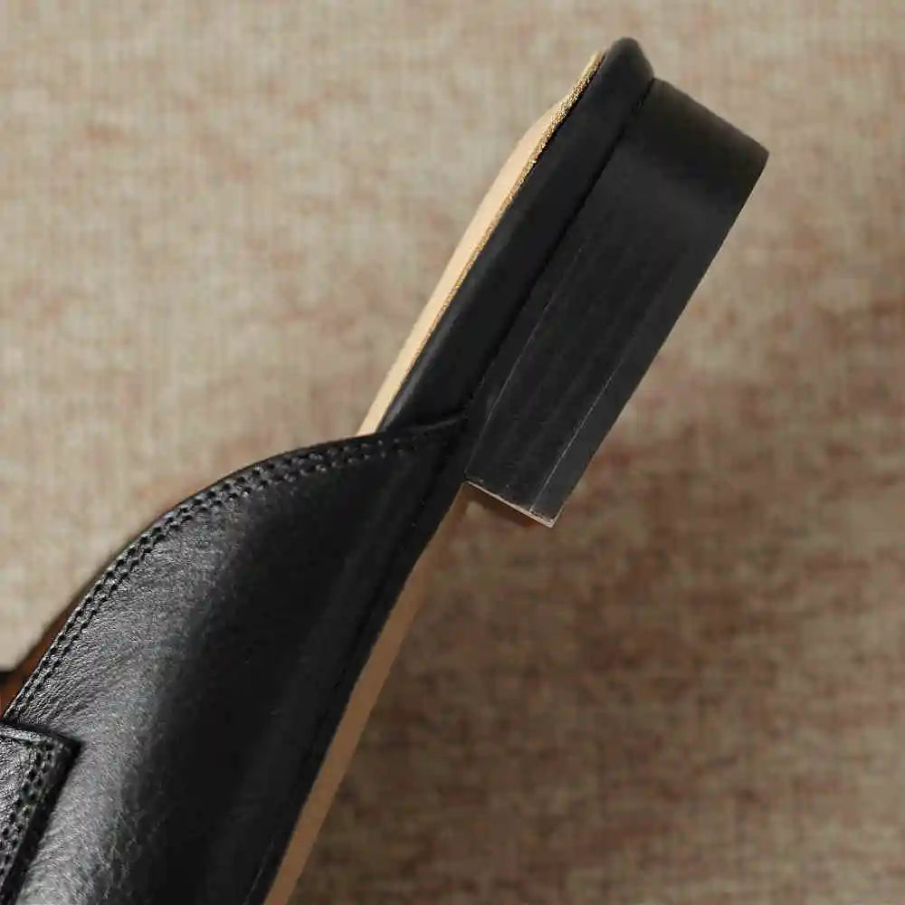 Jane Leather Slip-On Mules