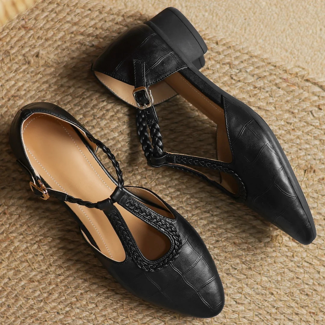 Leather Elegant Mary Janes
