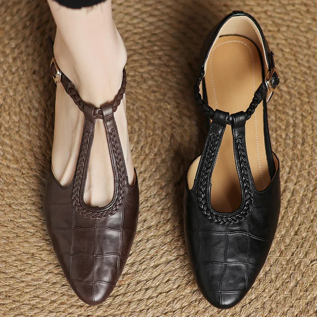 Leather Elegant Mary Janes