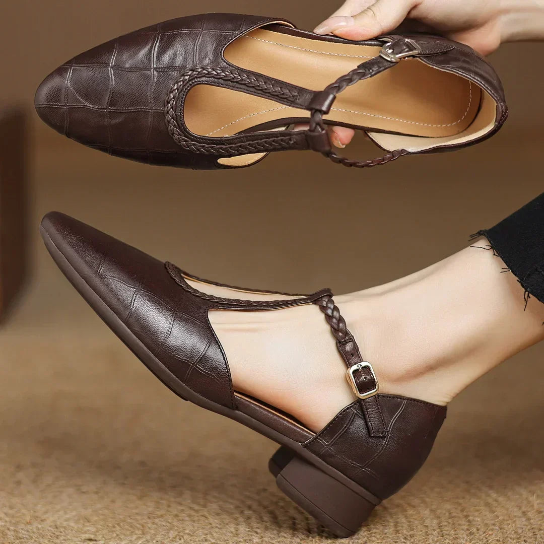 Leather Elegant Mary Janes
