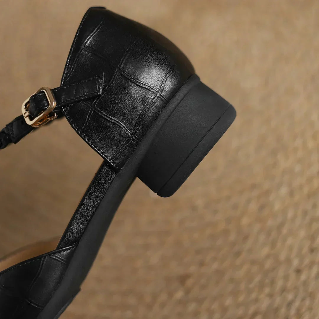 Leather Elegant Mary Janes