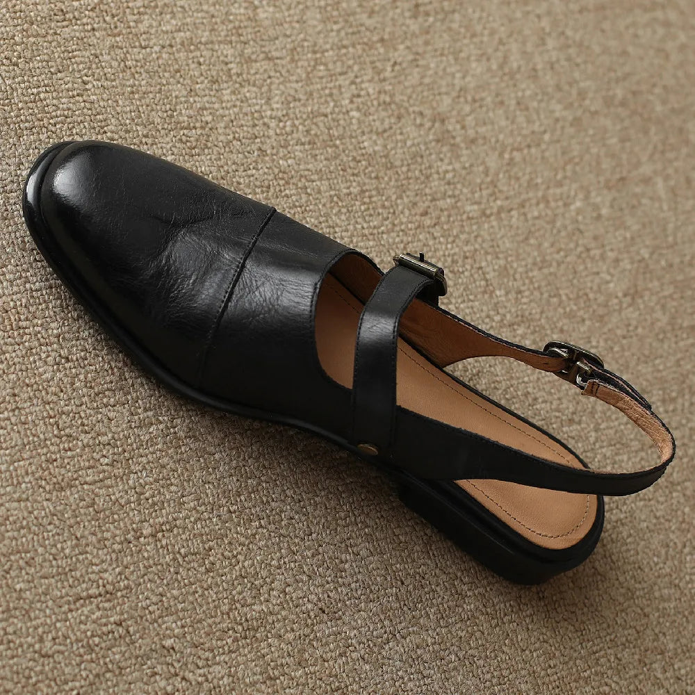 Leather Slingback Flats