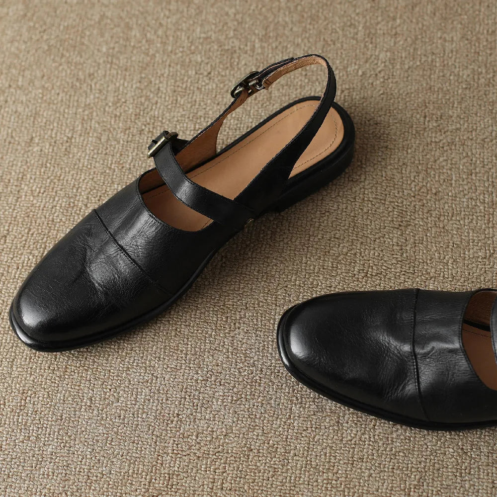 Leather Slingback Flats